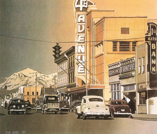 Fourth Avenue Theatre print by Byron Birdsall